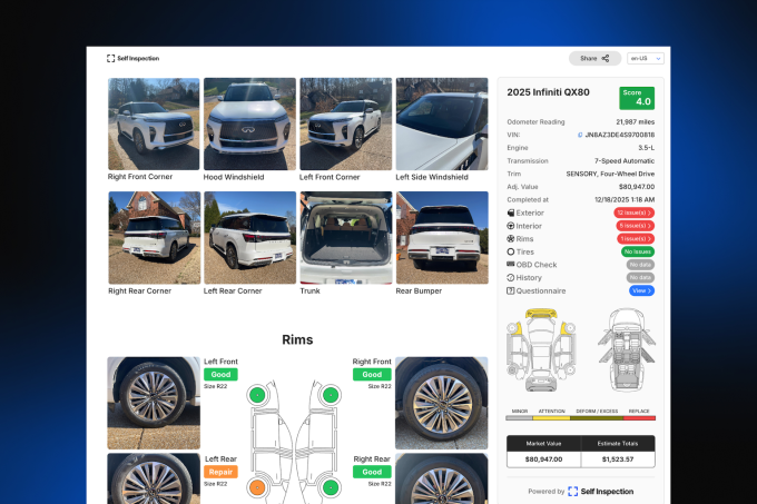 Self Inspection's vehicle inspection software